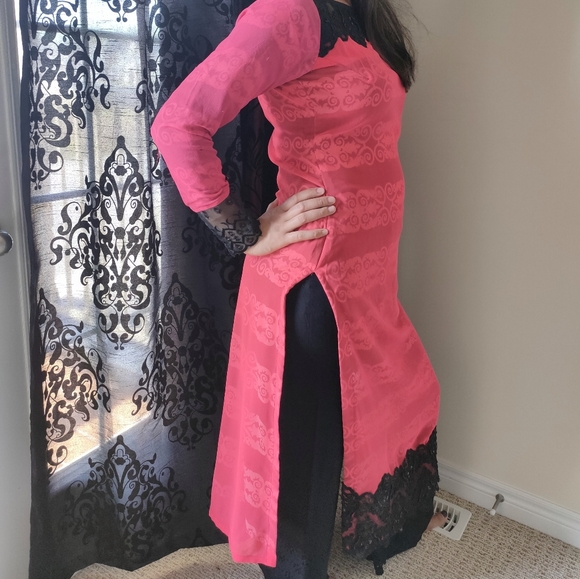 Indian suit, chicken plazo wit Georgette ku - Picture 6 of 7